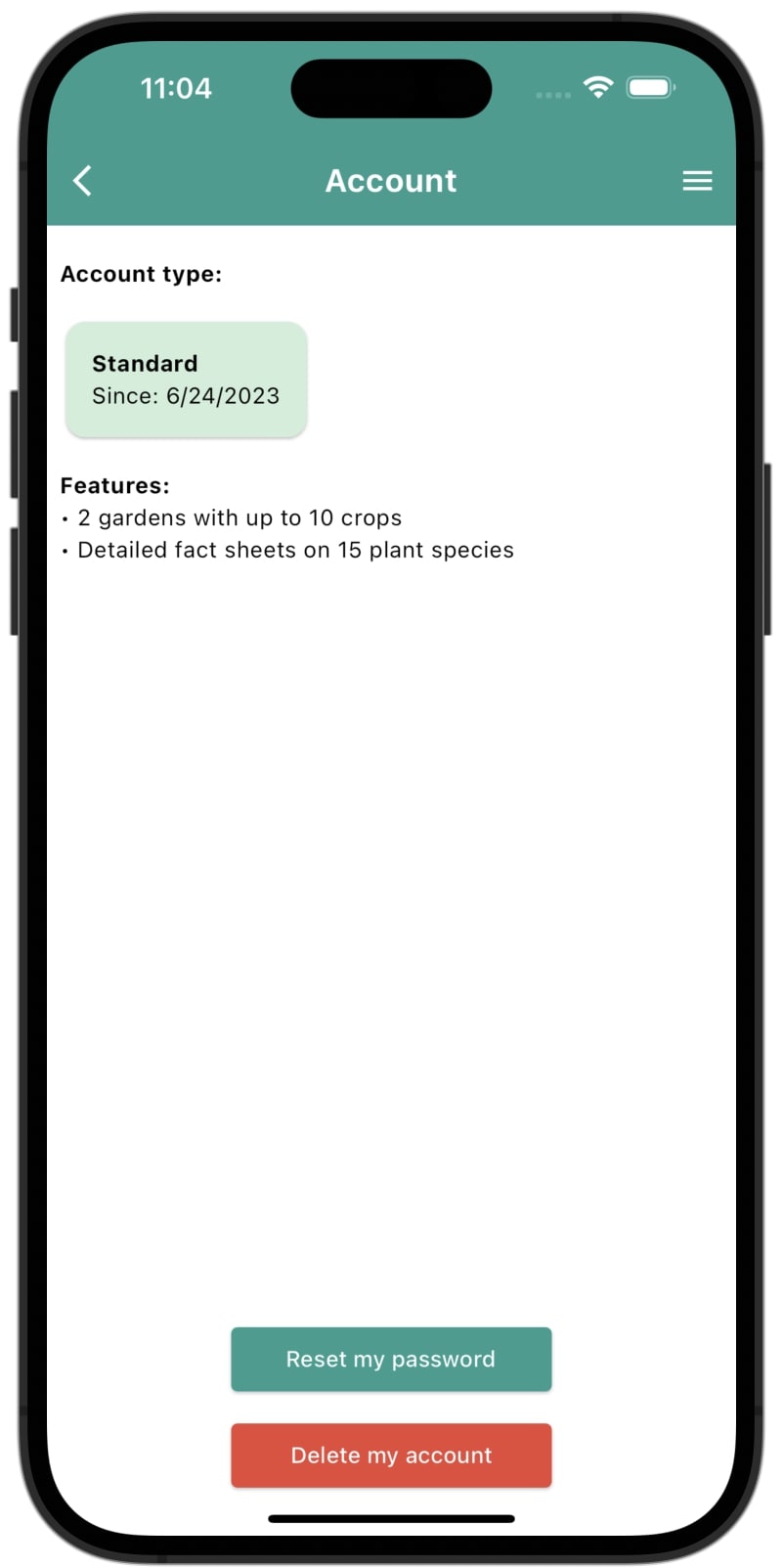 Account Screen